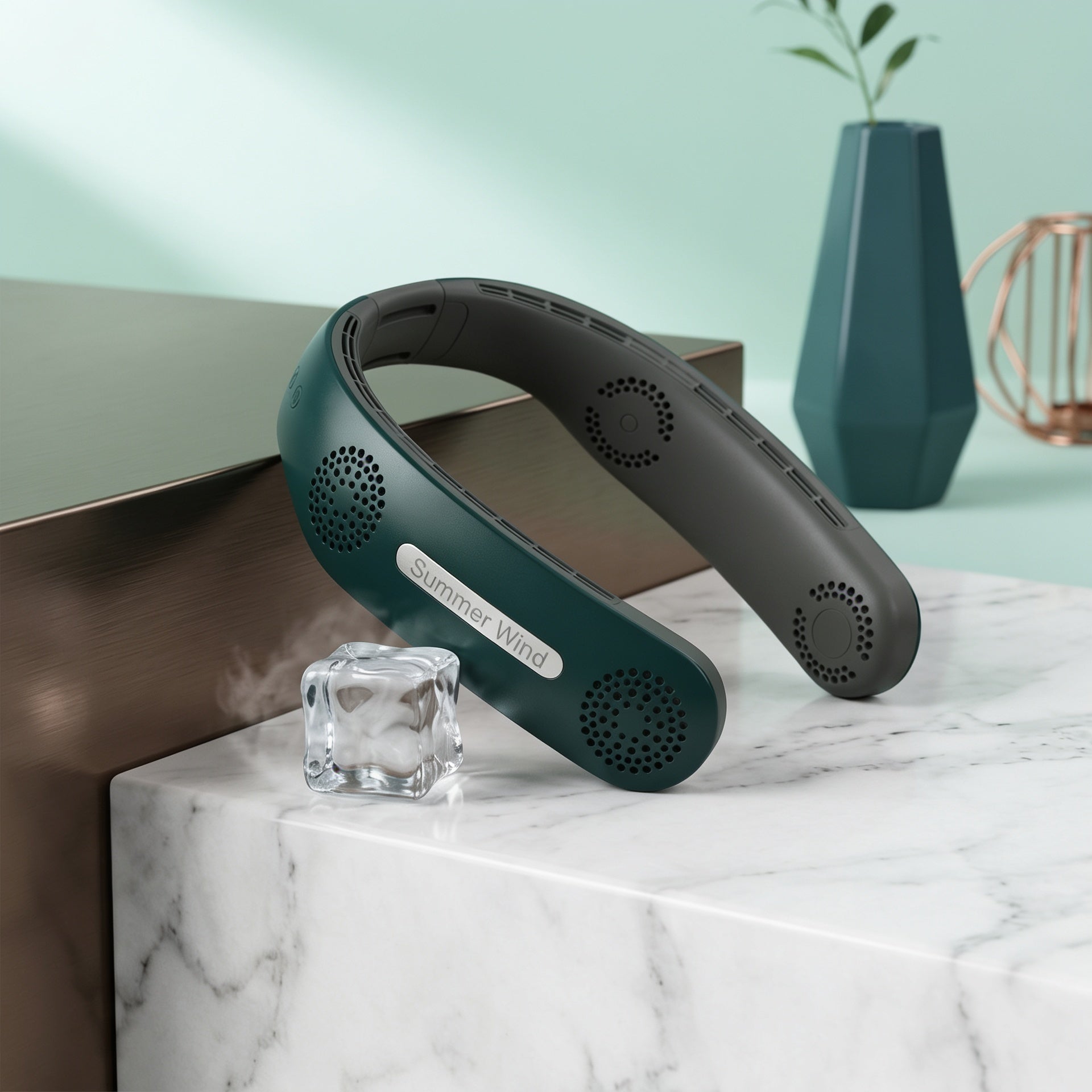 BreezeMate Neck Fan — Hands-Free Bladeless Cooling Fan for Heatwaves - Cooling Gadget - Cool Yourself