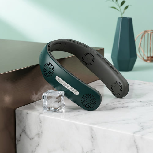 BreezeMate Neck Fan — Hands-Free Bladeless Cooling Fan for Heatwaves - Cooling Gadget - Cool Yourself